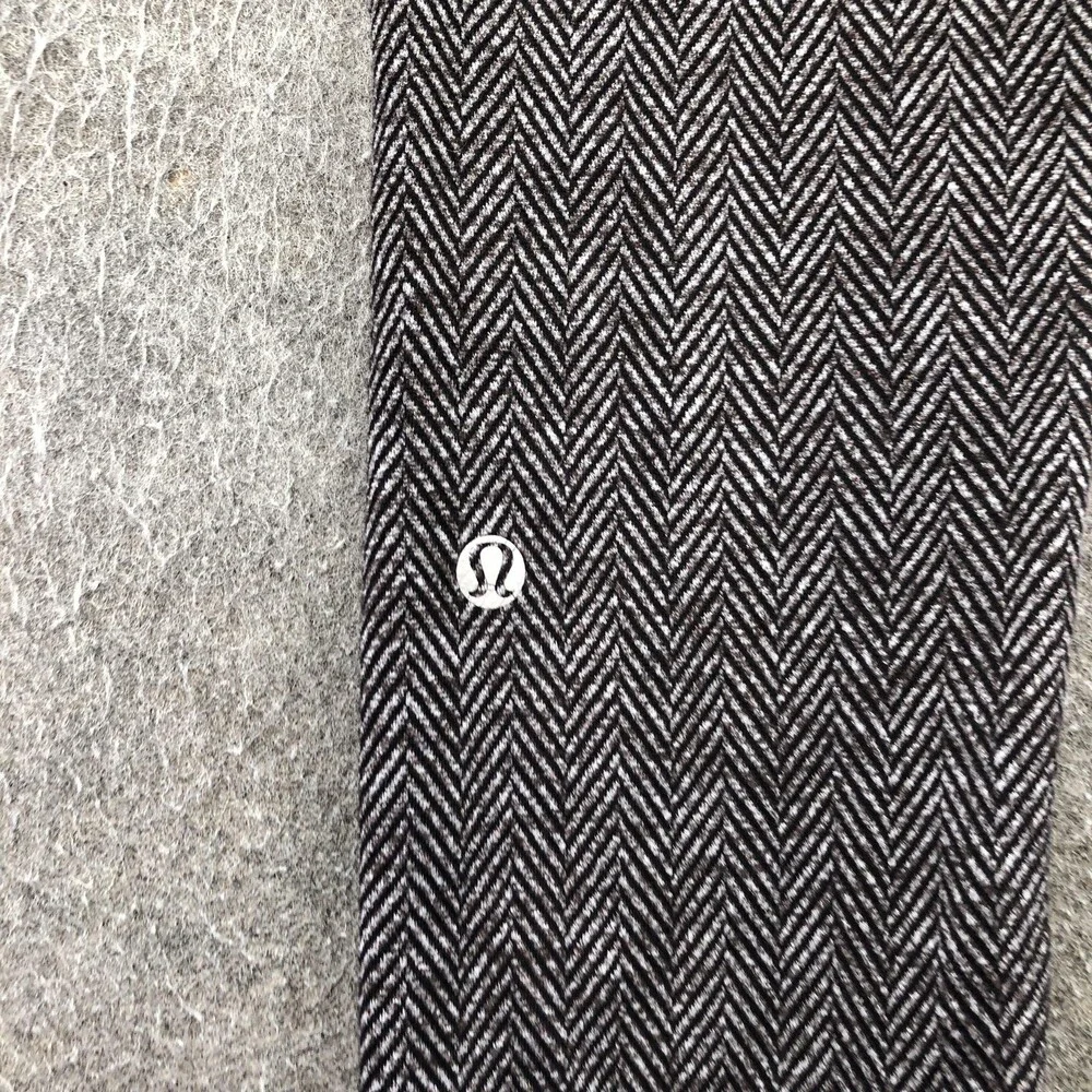 Lululemon Leggings Womens 6 Gray Herringbone Ankle Knit Yoga Gym Athletic